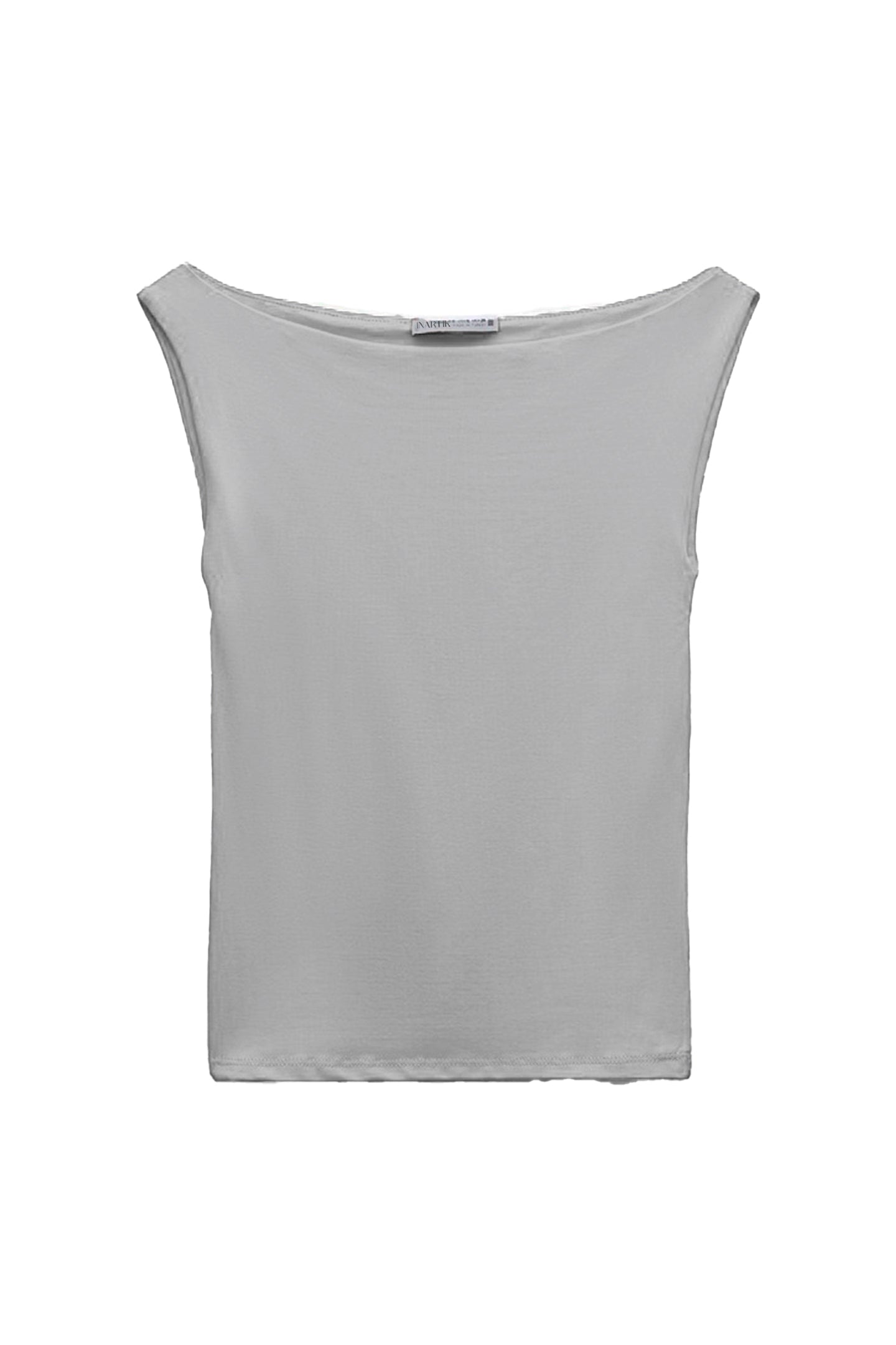 Gray Boat-neck top