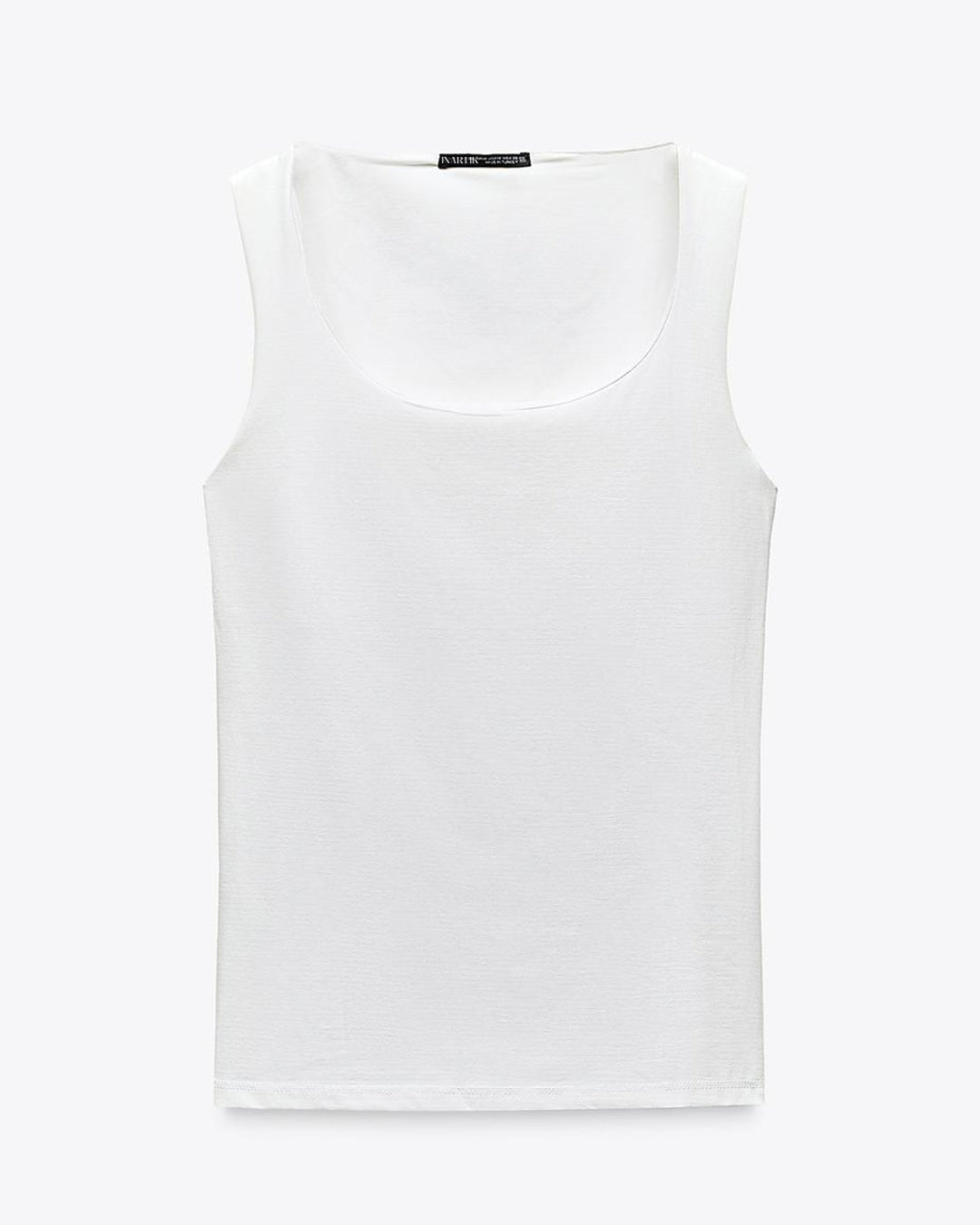 White Wide Strap Top