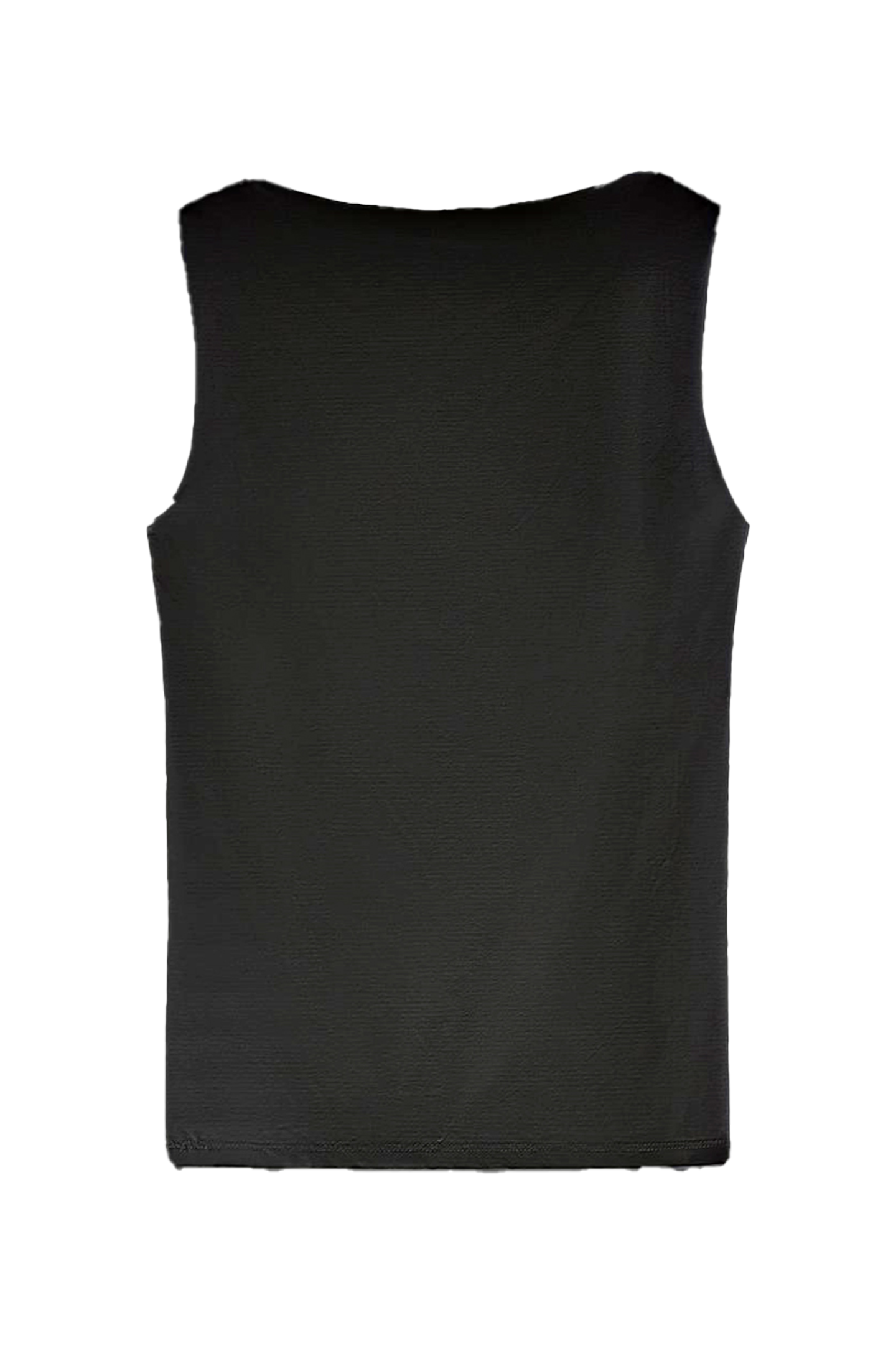 Black Wide Strap Top