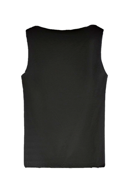 Black Wide Strap Top