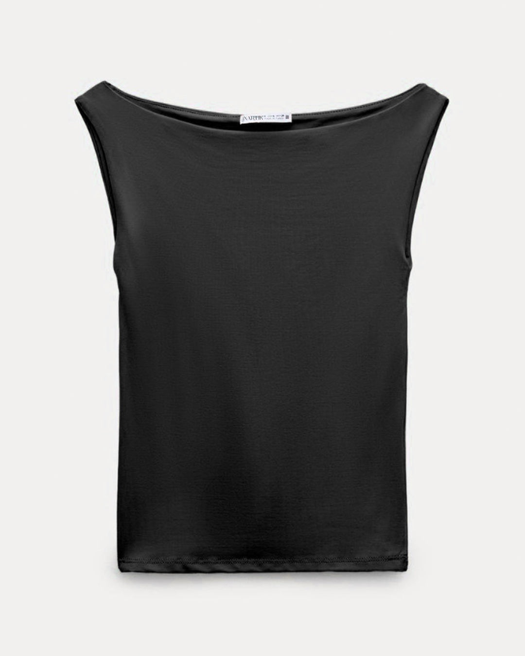 Black Boat-neck top