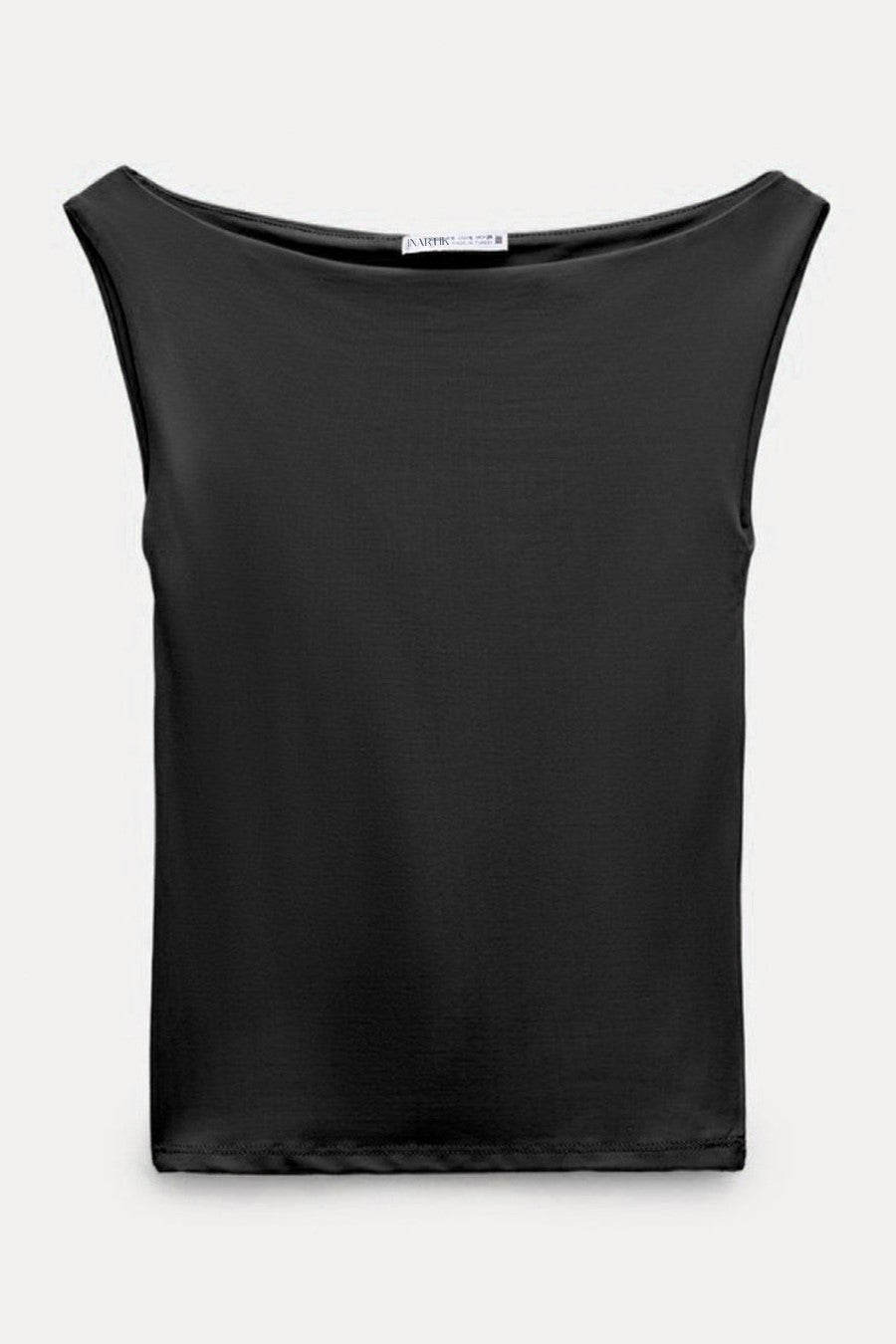 Black Boat-neck top