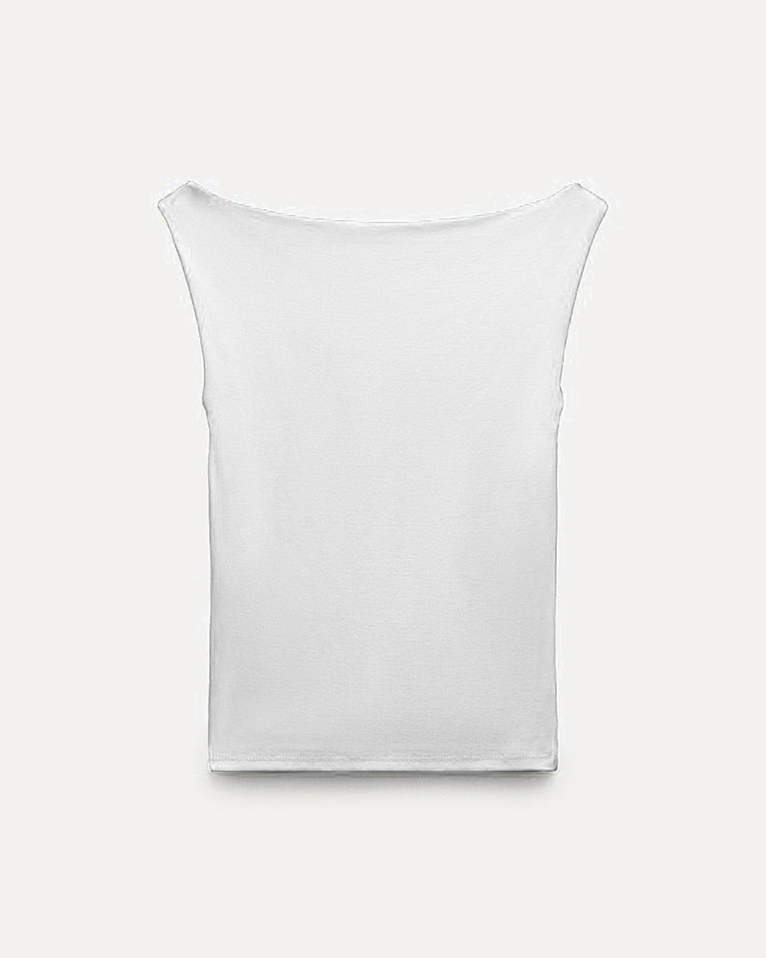 White Boat-neck top