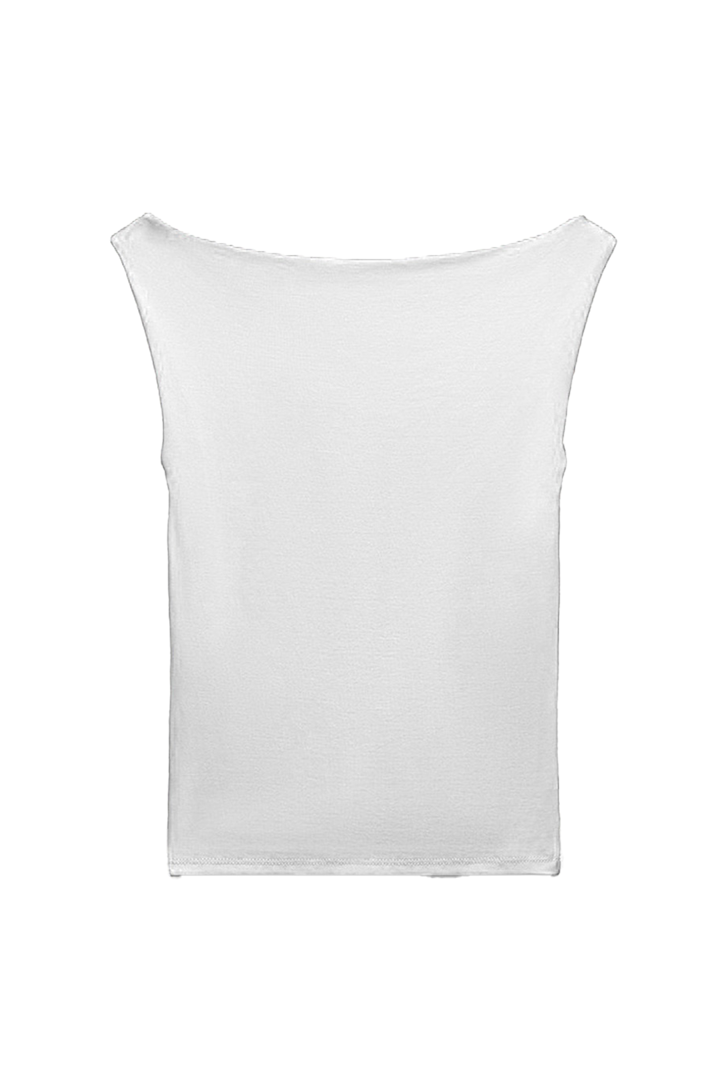 White Boat-neck top
