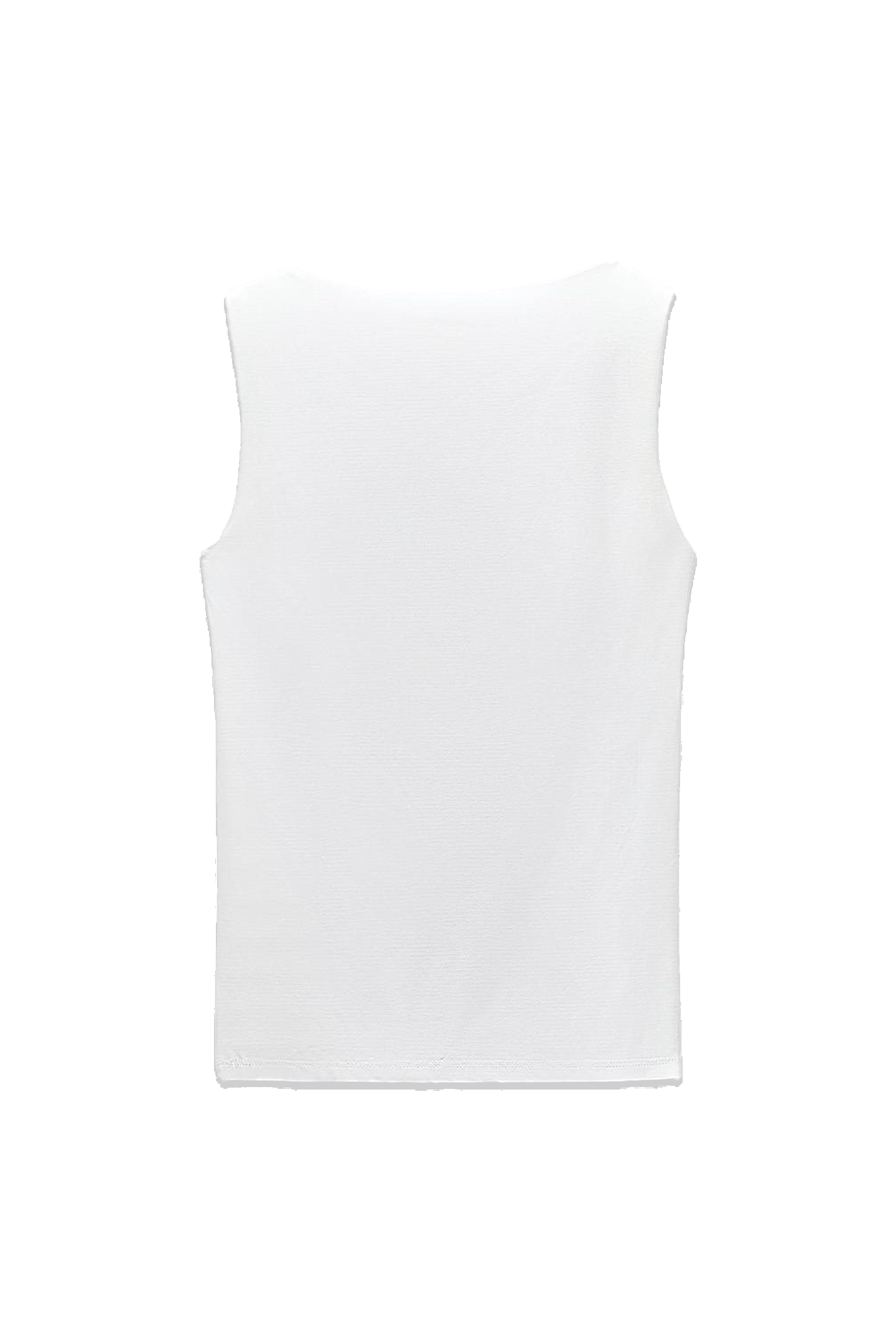 White Wide Strap Top