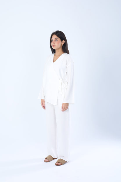 Linen Wrap Set White