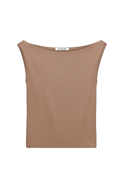 Cafe Boat-neck top